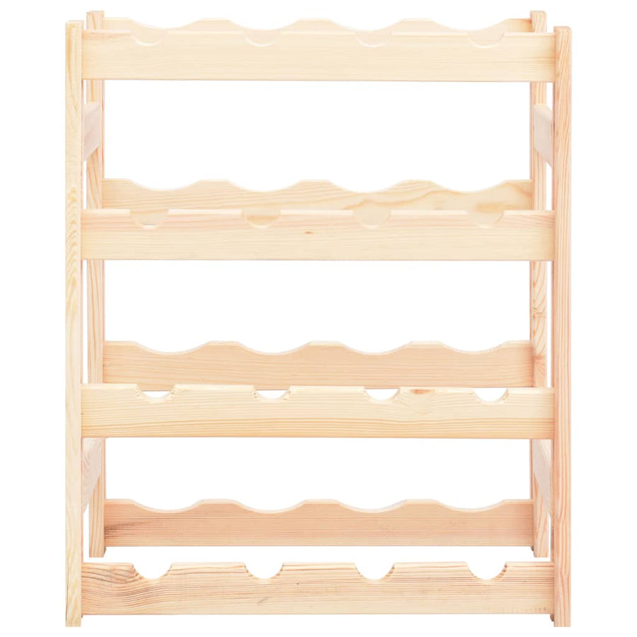 Wine Rack for 16 Bottles Solid Wood Pine