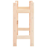 Wine Rack for 16 Bottles Solid Wood Pine - Side View