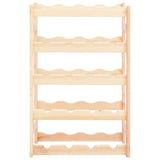 Wine Rack for 20 Bottles Solid Wood Pine - Front View