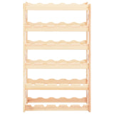 Wine Rack for 30 Bottles Solid Wood Pine - Front View