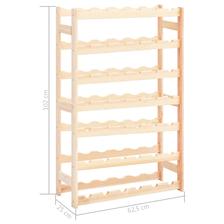 Wine Rack for 42 Bottles Solid Wood Pine