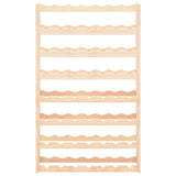 Wine Rack for 56 Bottles Solid Wood Pine - Front View