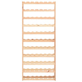 Wine Rack for 77 Bottles Solid Wood Pine - Side View