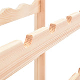 Wine Rack for 77 Bottles Solid Wood Pine - Rear View