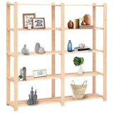 5-Tier Storage Rack 170x38x170 cm Solid Wood Pine 500 kg - Front View