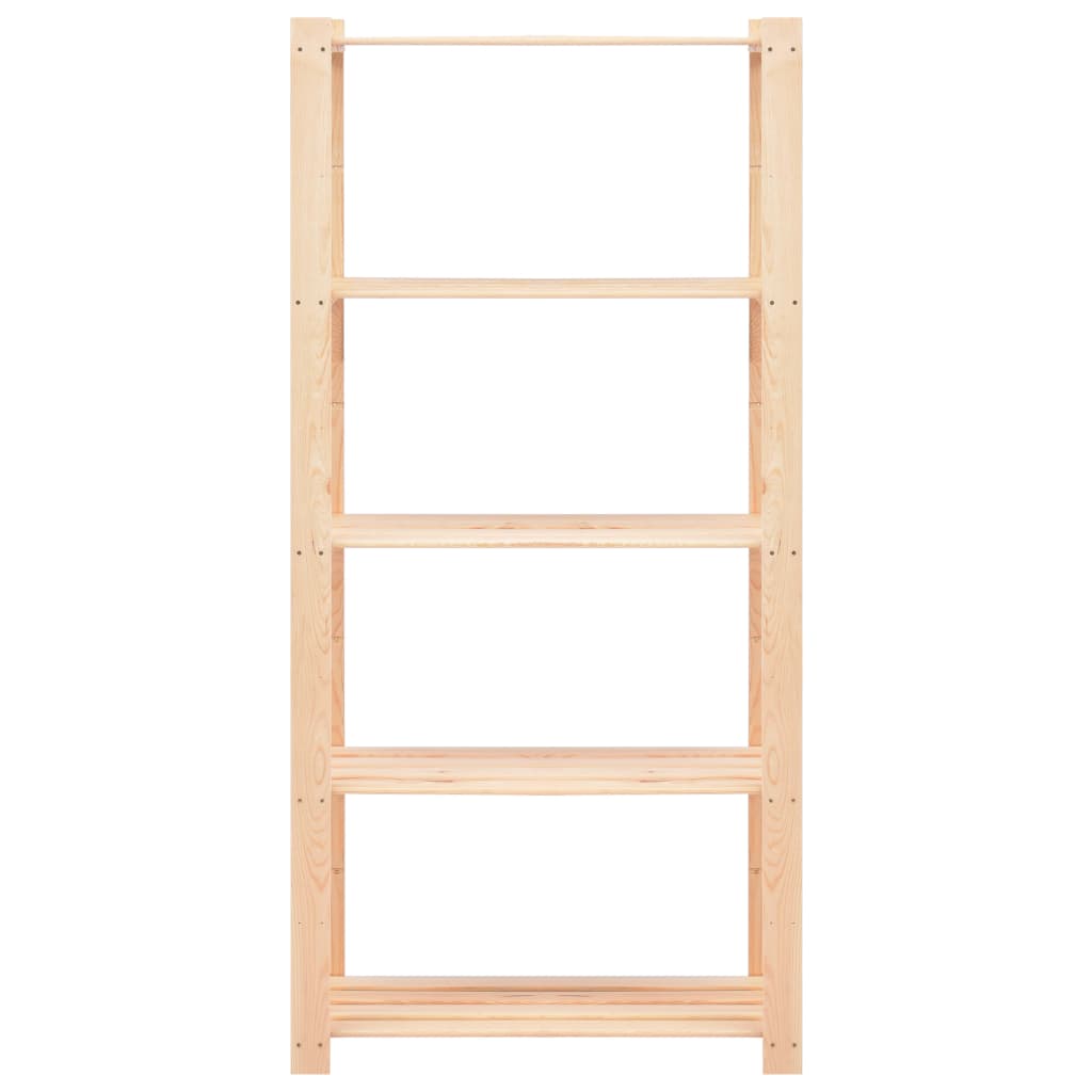 5-Tier Storage Rack 80x38x170 cm Solid Wood Pine 250 kg