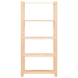 5-Tier Storage Rack 80x38x170 cm Solid Wood Pine 250 kg - Side View