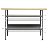 Workbench Grey 120x60x85 cm Steel - 45-Degree Angle