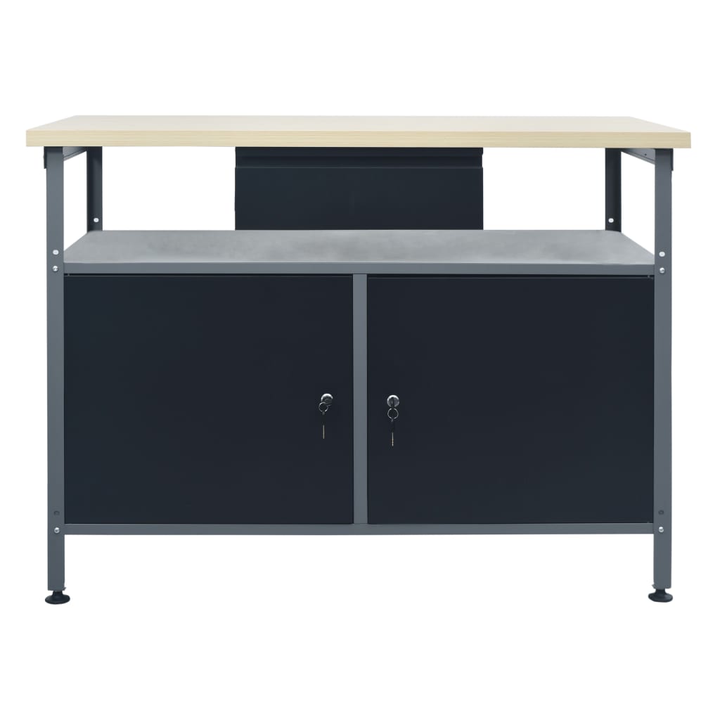 Workbench Black 120x60x85 cm Steel