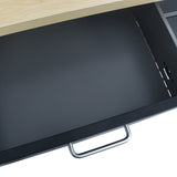 Workbench Black 120x60x85 cm Steel - Rear View