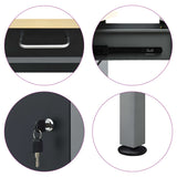 Workbench Black 160x60x85 cm Steel - Low Angle