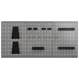 Wall-mounted Peg Boards 3 pcs 40x58 cm Steel - Front View
