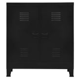 Industrial Storage Chest Black 90x40x100 cm Steel