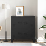 Industrial Storage Chest Black 75x40x80 cm Steel - Side View