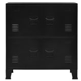 Industrial Storage Chest Black 75x40x80 cm Steel - 45-Degree Angle
