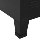 Industrial Storage Chest Black 75x40x80 cm Steel - Low Angle