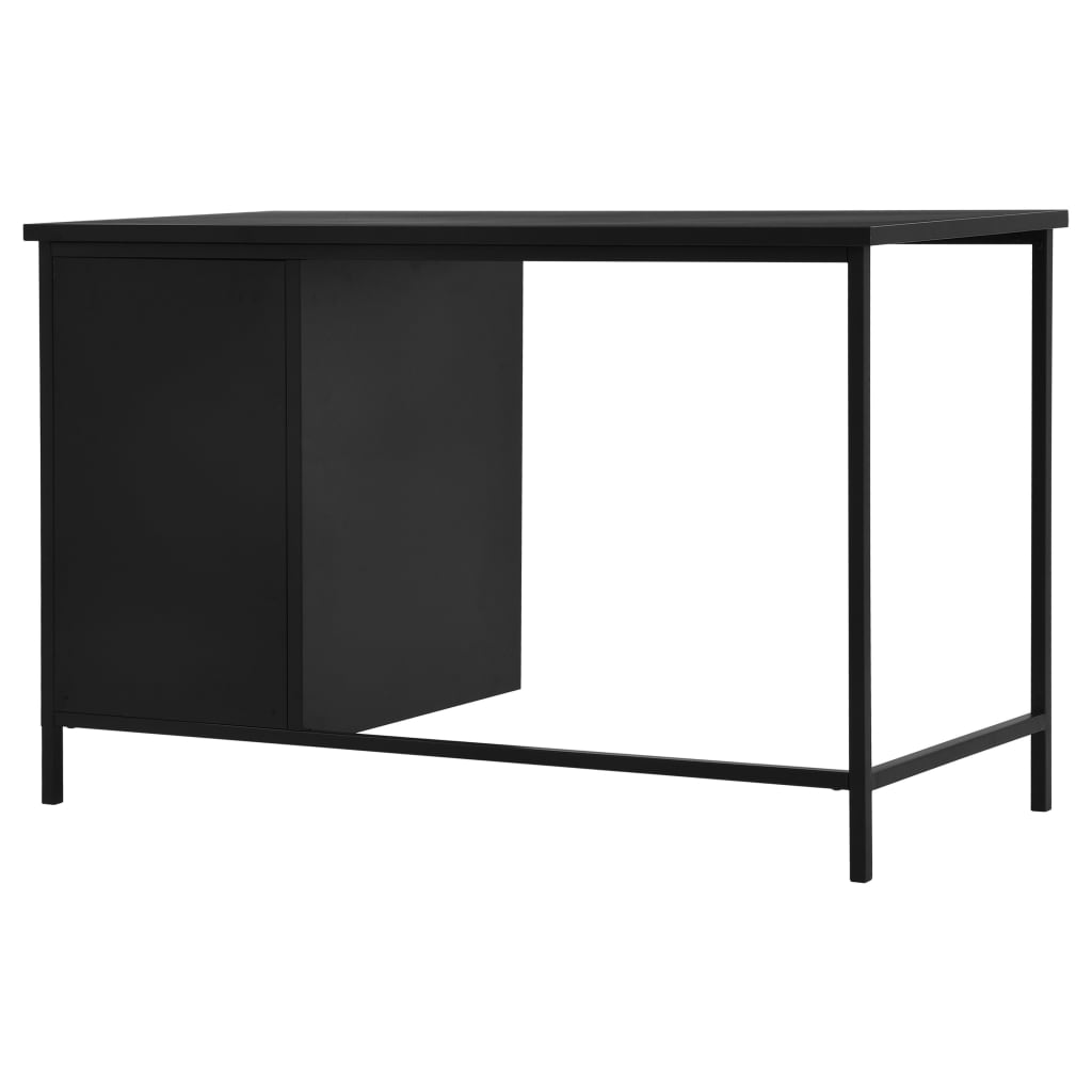 Desk with Drawers Industrial Black 120x55x75 cm Steel