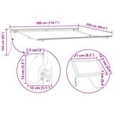Awning Frame with Manual Anthracite 3 x 2,5 m Aluminium - Low Angle