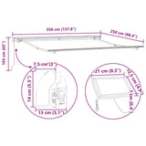 Awning Frame with Manual Anthracite 3,5 x 2,5 m Aluminium - Low Angle