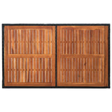 7 Piece Outdoor Dining Set Poly Rattan Acacia Wood Black - Extra Image