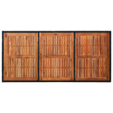 9 Piece Outdoor Dining Set Poly Rattan Acacia Wood Black - Extra Image