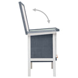 Outdoor Rabbit Hutch 1 Layer Grey Wood - Top-Down View