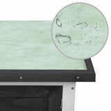 Outdoor Rabbit Hutch 1 Layer Grey Wood - Close-Up Angle