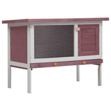 Outdoor Rabbit Hutch 1 Layer Brown Wood