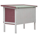 Outdoor Rabbit Hutch 1 Layer Brown Wood