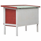 Outdoor Rabbit Hutch 1 Layer Red Wood - Top-Down View