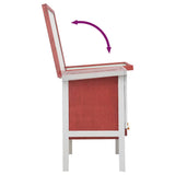 Outdoor Rabbit Hutch 1 Layer Red Wood - Rear View