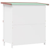 Outdoor Rabbit Hutch 4 Doors Brown Wood