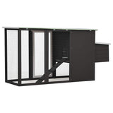 Outdoor Chicken Cage Hen House with 1 Egg Cage Grey Wood