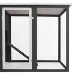 Outdoor Chicken Cage Hen House with 1 Egg Cage Grey Wood