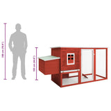 Outdoor Chicken Cage Hen House with 1 Egg Cage Red Wood - Extra Image