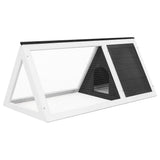 Animal Rabbit Cage Grey Wood - Top-Down View