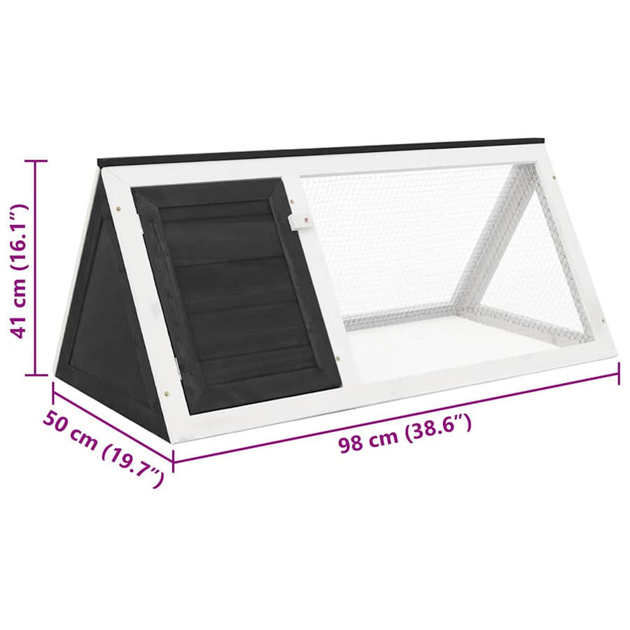 Animal Rabbit Cage Grey Wood