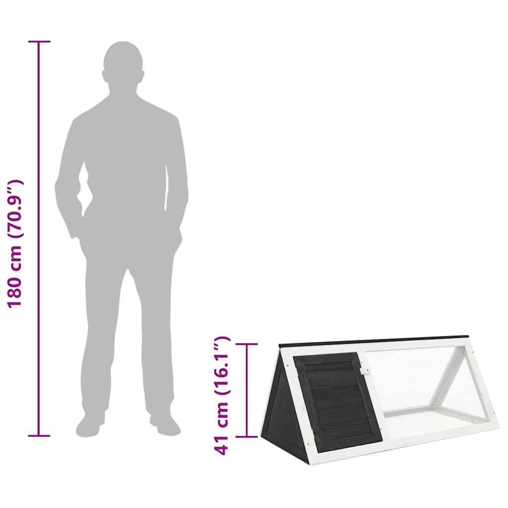 Animal Rabbit Cage Grey Wood