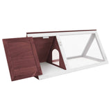 Animal Rabbit Cage Brown Wood - Top-Down View