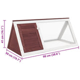 Animal Rabbit Cage Brown Wood - 45-Degree Angle