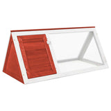 Animal Rabbit Cage Red Wood