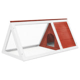 Animal Rabbit Cage Red Wood