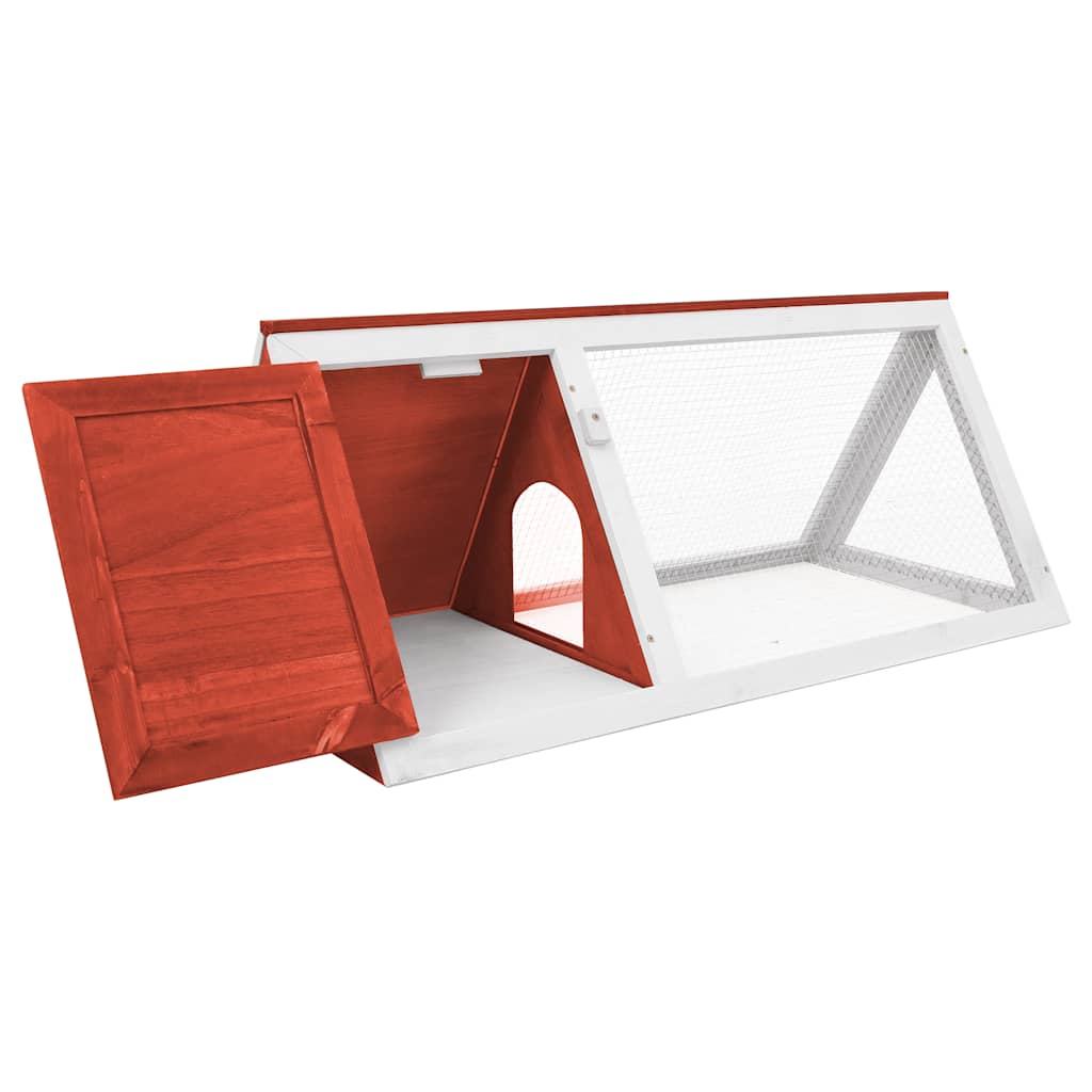 Animal Rabbit Cage Red Wood