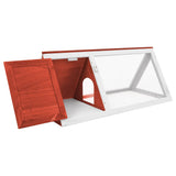 Animal Rabbit Cage Red Wood