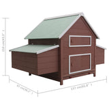 Chicken Coop Brown 157x97x110 cm Wood - Rear View