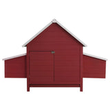 Chicken Coop Red 157x97x110 cm Wood - Top-Down View