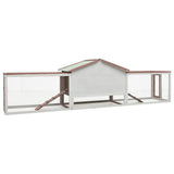 Rabbit Hutch Mocha 310x70x87 cm Solid Pine & Fir Wood - Top-Down View