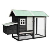Chicken Cage Grey 170x81x110 cm Solid Pine & Fir Wood