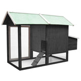 Chicken Cage Grey 170x81x110 cm Solid Pine & Fir Wood