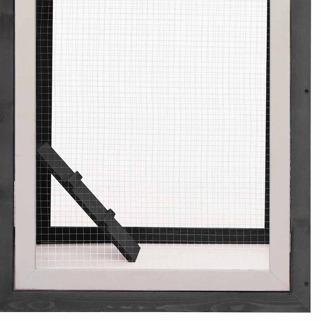 Chicken Cage Grey 170x81x110 cm Solid Pine & Fir Wood
